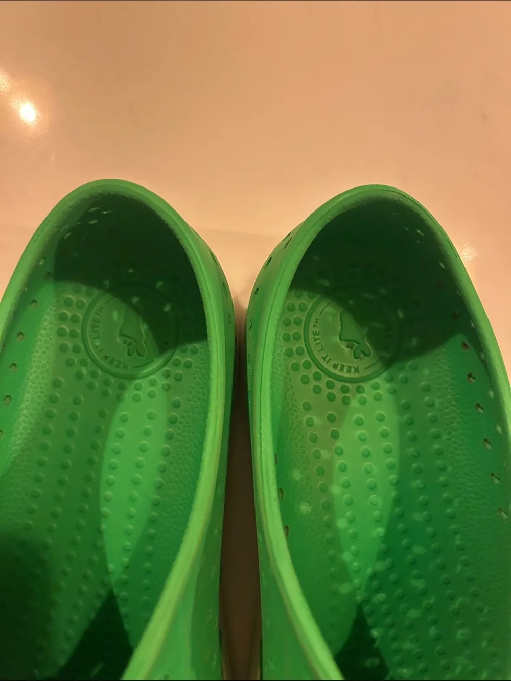 Native Kids Green Slip-On Water Shoes with White Toe Caps